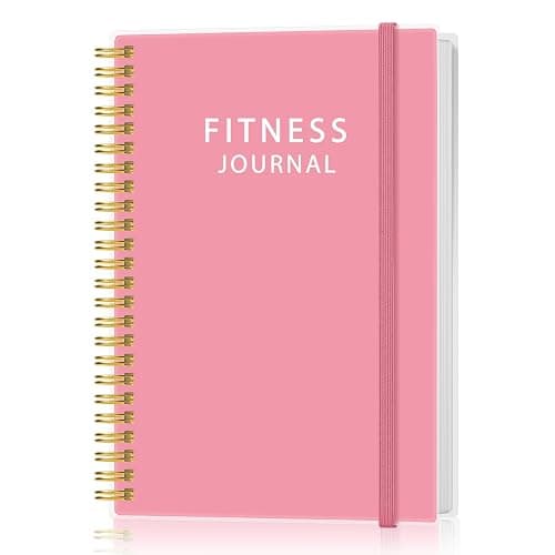 Fitness Journal for Women & Men - A5 Workout Journal/Planner Daily Exercise Log Book to Weight Loss, Gym, Muscle Gain, Bodybuilding Progress - Daily Personal Health & Wellness Tracker, Spiral-Bound, 5.8" x 8.3", Pink - Image 1