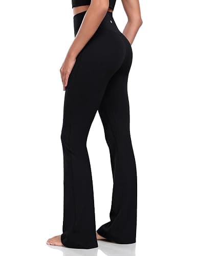 HeyNuts Harmony Flare Leggings 29"/30.5"/32.5"/34.5", High Waisted Tummy Control Wide Leg Bootcut Yoga Pants Lounge Soft - Image 1