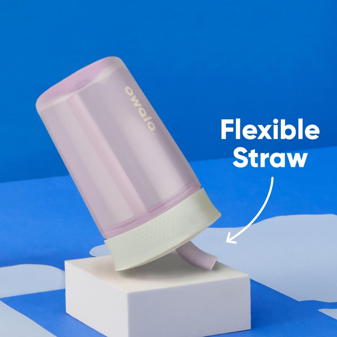 Owala Kids BPA-Free Plastic Tumbler with Spill Resistant Flexible Straw, Easy to Clean, Kids Water Bottle, Great for Travel, Dishwasher Safe, 15 Oz, Mint and Pink, (Unicorn) thumbnail 3