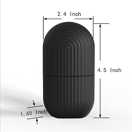 ice face roller, ice mold for face and Eyes, Reusable Massage Silicone Beauty Tool, Naturally Conditioning And Skin Care, De-Puff Eye Bags, Reduce Migraine Pain (Black) thumbnail 9