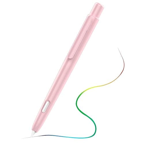 MoKo Protective Case Compatible with Apple Pencil Pro, Apple Pencil 2nd Generation, Retractable Protective Case for Apple Pencil with Clip, Apple Pencil PC Cover, Double-Tap Stand, Light Pink - Image 1