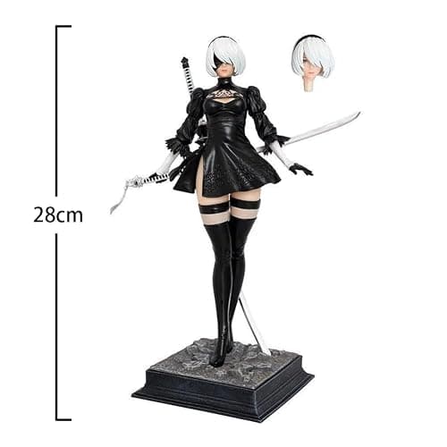 Zhongkaihua Automata 2B Actionfigur mit austauschbarem Kopf, PVC, Modell Yorha Nr. 2, Figur Typ B, 28 cm thumbnail 3