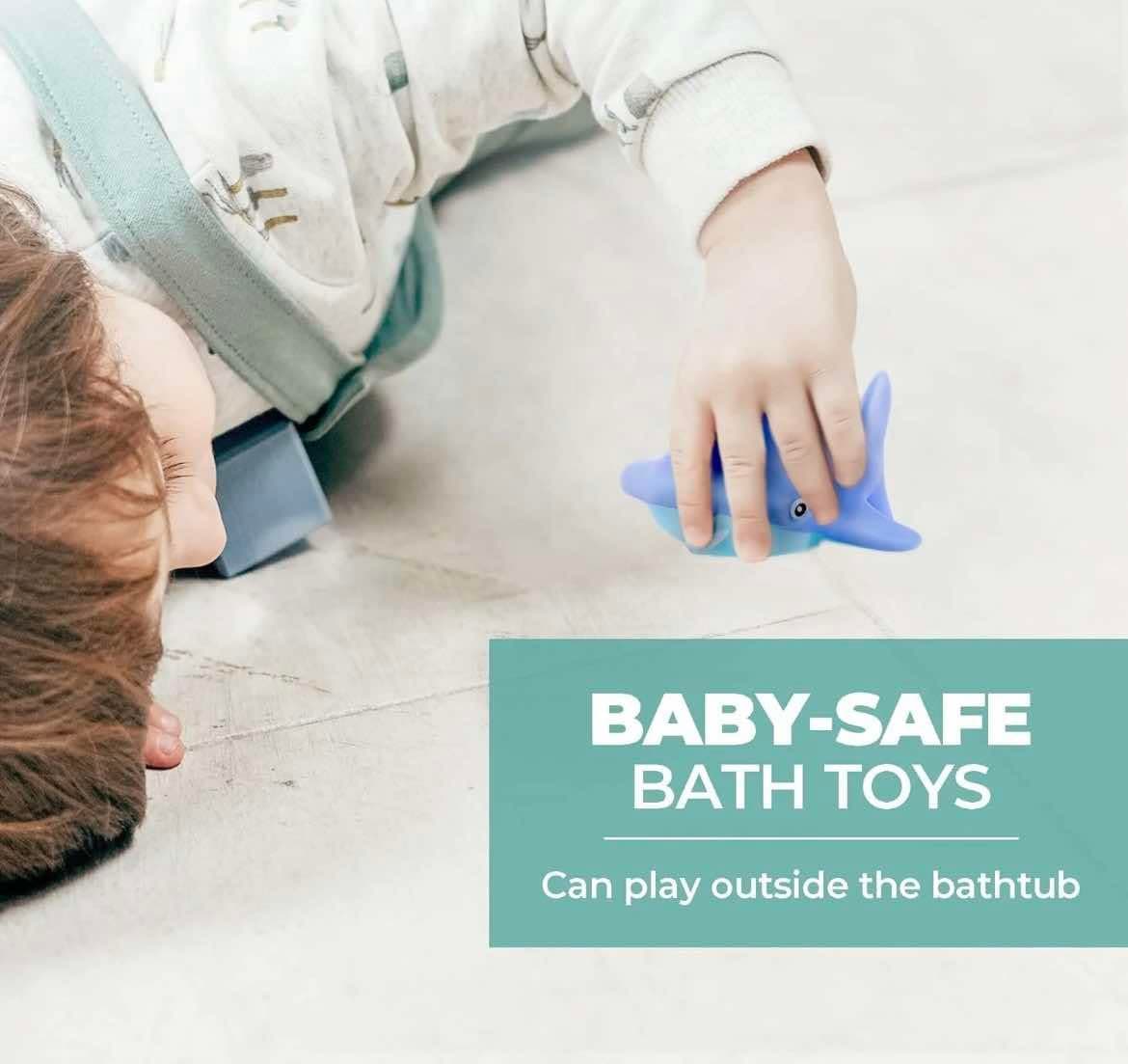 Ameon No Hole, Mold-Free Baby Bath Toys - Suitable for Children from 1 Year, Choose from Different Sets, 6 Pieces per Set thumbnail 7
