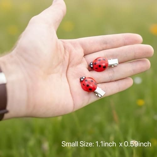 10 Pcs Fun Ladybug Hair Clips Funky Insect Bug Hair Clips for Teen Girls Women Cute Decorative Whimsical Accessories for Back to School Halloween Cosplay Themed Party thumbnail 4