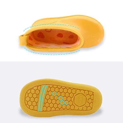 Toddler Rain Boots Baby Rain Boots Short rain Boots for Toddler Easy-on Lightweight and Waterproof thumbnail 4