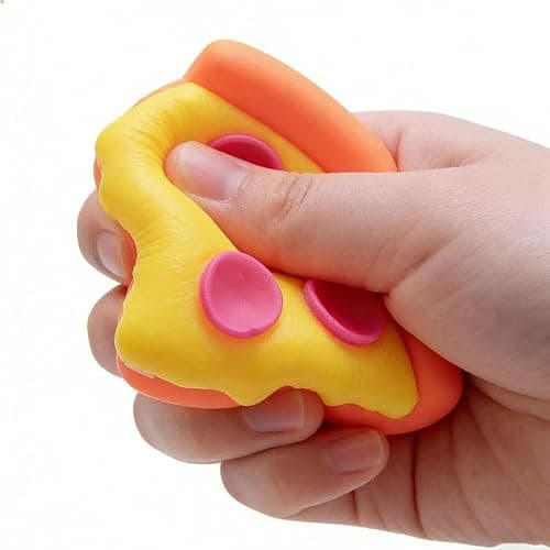 Pizza Squeeze Stress Toy - Flexible, Slow Rebound, High-Elastic Stretch, 100% Odorless, Non-Sticky, Easy to Clean, Or Easing Tension During Study, Work, Or Relaxation (1-Purple Border) thumbnail 4