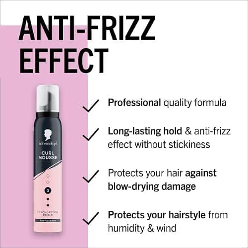 Schwarzkopf Mousse Curl 200 ml, Hold Level 3, Mousse for Curly Girl Method, Long Lasting Curls, Anti-Frizz Effect, Vegan Formula* thumbnail 3