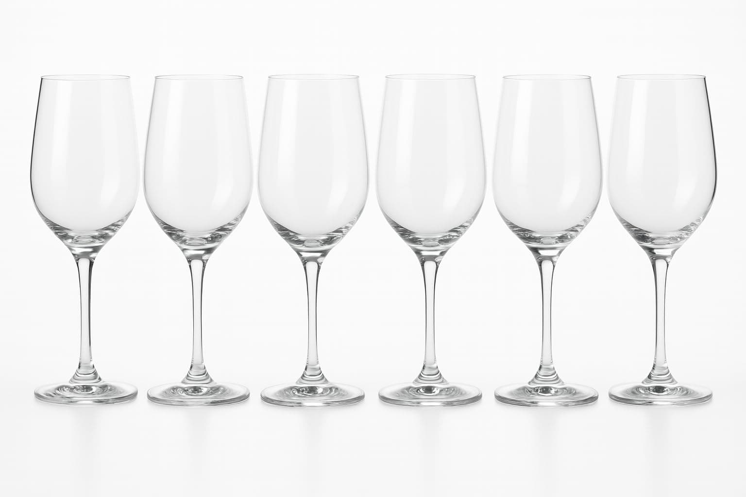 Taça de Vinho Luxo 330ml – Conjunto com 6 Unidades | Vidro Fino e Resistente | Ideal para Vinhos Tintos e Brancos | Sofisticação para Jantares e Eventos Elegantes - Image 1