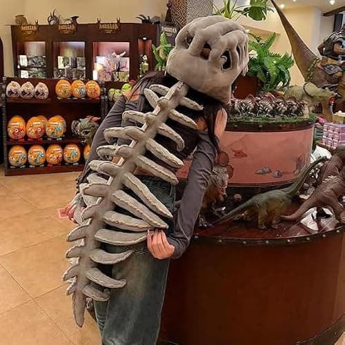YLBUH Spinosaurus Plush Dino Outfit, Outfit Halloween Fun Dinosaur Skeleton Plush Costume with Spine Extension for Parties thumbnail 6