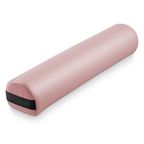 Saloniture 3/4 Round Massage Table Bolster Under-Knee Pillow Pad - 26 x 6 x 4-1/2 Inch - Pink - Image 1