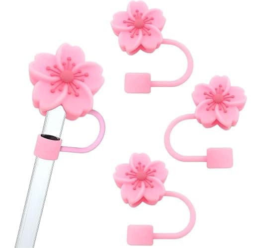 BTYHAOS Silicone Straw Caps for 10mm Tumblers | Reusable Dust-Proof Straw Toppers Compatible with Stanley 30oz & 40oz Tumbler (pink 3p) thumbnail 4