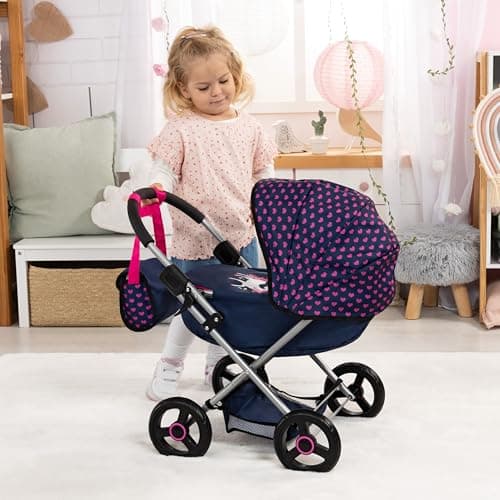 Bayer 4-in-1 Doll Pram Stroller Set with Accessories for 18 in Dolls thumbnail 5