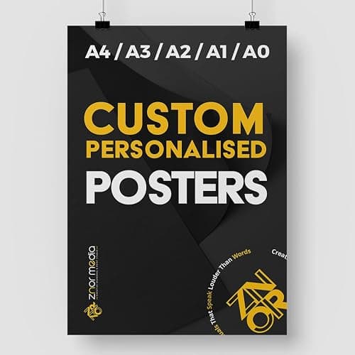ZNOR Personalised Posters Add Your Own Custom Photo/Logo/Text Banner for Business Ads, Custom Wall Art Vinyl Prints for Home and Office Decor Create Your Own Design - Image 1