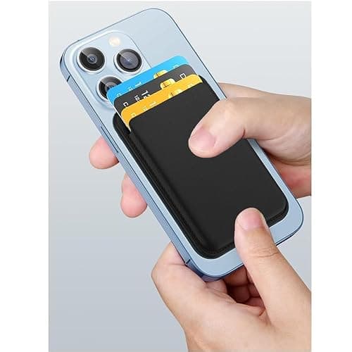 iLodn Magnetic Wallet Compatible with MagSafe for iPhone 17 16 15 14 13 12 Pro Max Air Plus Model, Mag 3 Safe Card Holder Stick on Accessories for Apple Cell Phone & Case, White thumbnail 9