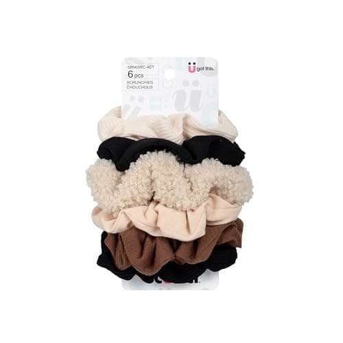 SCUNCI 6PK NEUTRAL SCRUNCHIES - Image 1