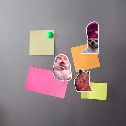 10PC Funny Meme Animals Fridge Magnets, Fun Cute Weird Magnetic Crying Cat Dog Hamster Duck Magnets for Gaming Kitchen Home Decor Bumper School Locker Work for Boys Girls Adult Accessories thumbnail 6