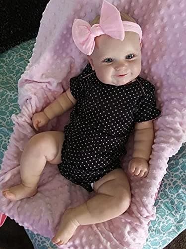 Anano 20 Inch Reborn Baby Dolls Toddler Girl Realistic Silicone Newborn Dolls Sweet Real Life Dolls for Babies thumbnail 2