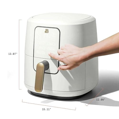 Beautiful by Drew 6-Quart Digital Air Fryer, TurboCrisp Technology, Touch-Activated Display, 1750W, 90–400°F, Dishwasher-Safe Basket thumbnail 3