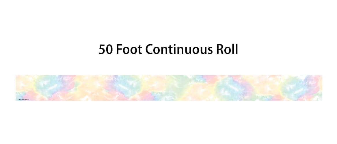 Teacher Created Resources Pastel Pop Tie-Dye Straight Rolled Border Trim - 50ft - Decorate Bulletin Boards, Walls, Desks, Windows, Doors, Lockers, Schools, Classrooms, Homeschool & Offices thumbnail 7