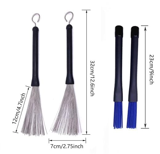 TUOREN Drumstick Bag with Floor Tom Hooks Includ 5 Pairs Drum Sticks Mallets Brushes Set Percussion Instrument Accessories for Kids Adults Drummer Practice Black thumbnail 3