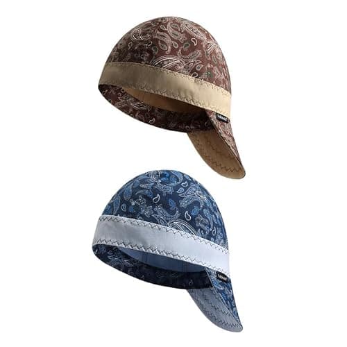 Fullsheild Reversible Welding Cap Flame Resistant CAT 2 Protective FR Welder Hats 6 Pannel Lightweight Printed for Men Women thumbnail 2