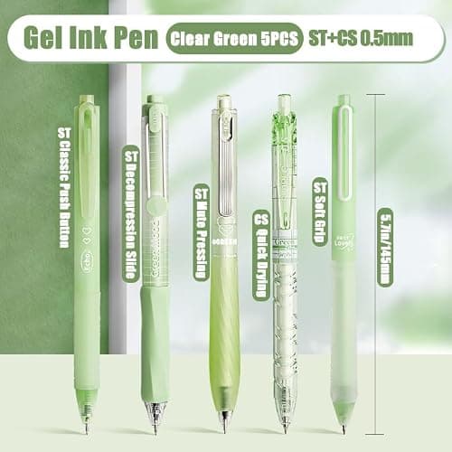 10PCs Pastel Gel Ink Pen Set,Retractable Black Ink Pens 0.5mm Fine Point | Smooth Writing, Quick-Drying, No Smear,Black Gel Pens for Writing, Journaling, Note Taking, Home, School, Office Supplies thumbnail 7