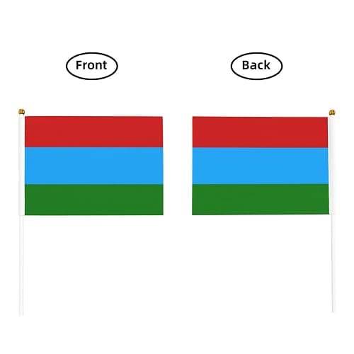 Karelia Flag Small Hand Held Flags, Mini Flags On Stick For Party Team Activities Parades Holiday Decoration 10 Pack thumbnail 5