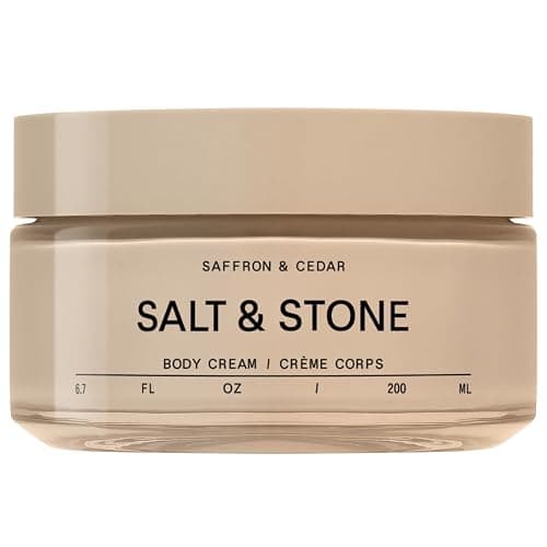 Salt & Stone Body Cream – Saffron & Cedar | Hydrating Formula with Seaweed Extracts, Spirulina & Squalane | Deep Hydration, Skin Barrier Support & Healthy Glow | for all Skin Types (6.7 fl oz) - Image 1