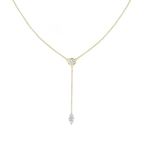 Fwlisesa Gold Necklace for Women, Dainty Gold Long Necklaces 14k Gold Plated Prom Lariat Necklace Cute Choker Necklaces for Women Trendy Stuff Fashion Costume Gold Accessories Christmas Jewelry Gifts - Image 1