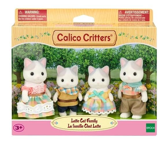 Calico Critters Latte Cat Family, Set of 4 Collectible Doll Figures thumbnail 2