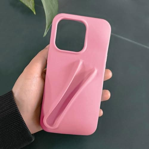 Generic Lip Gloss Phone 15 Pro Max Case - Premium Silky Silicone Lip and Phone Case with Puffy Back and Tactile Buttons for Easy Grip - Protective and Stylish Case Phone 15 Pro Max (Pink) thumbnail 4