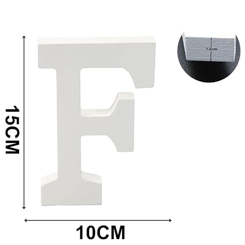 Dekorative Buchstaben und Zahlen aus Holz, 15 cm (F) thumbnail 3