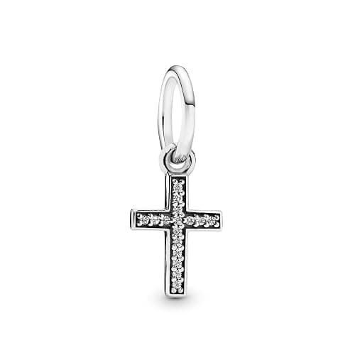 PANDORA Sparkling Cross Dangle Charm - Faith Symbol Design with Cubic Zirconia Stones - Hand-Finished - Jewelry for Her with Gift Box - Compatible with Moments & ME Charm Bracelets - Sterling Silver thumbnail 2
