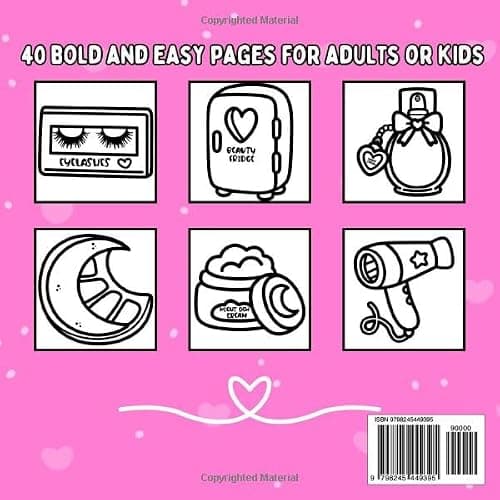 Y2K Cosmetics: Self Care Inspired Bold and Easy Coloring Book for Adults or Kids thumbnail 2