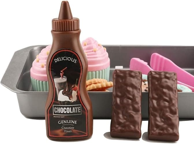 Elitoky Cookie Play Food Set, Play Food for Kids Kitchen - Play Kitchen Accessories - Play Baking Cookies and Cupcakes Plastic Toy Food for Pretend Play, Kids Toddler Childrens Birthday Gifts thumbnail 4