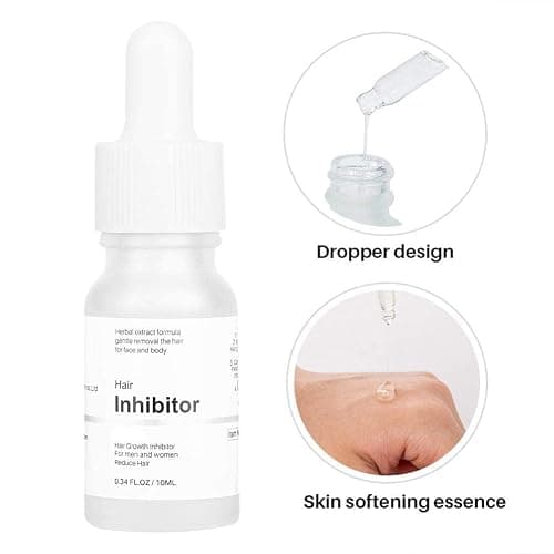 Generic Mild Hair Growth Inhibitor Serum,for Face, Arm, Legs Body Hair, Unscented, 0.34 Fl Oz, Lotion, Natural Plant Extract, Unisex thumbnail 4