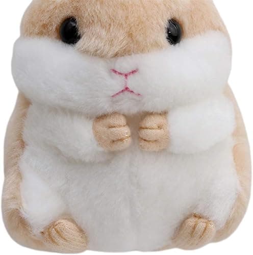 Jowxsx Cute Khaki Plush Hamster Keychain Plush Toy Keychain Charms Wallet Backpack Handbag Charms Automobile Keychains Automotive Trim Women's Key Rings and Keychains Automobile thumbnail 7