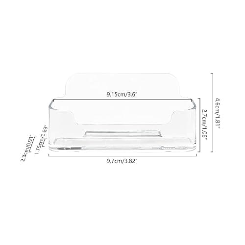 HSYMQ Acrylic Business Card Holder for Desk, Clear Plastic Business Cards Display Holders Stand, Fits 30-50 Business Cards thumbnail 3