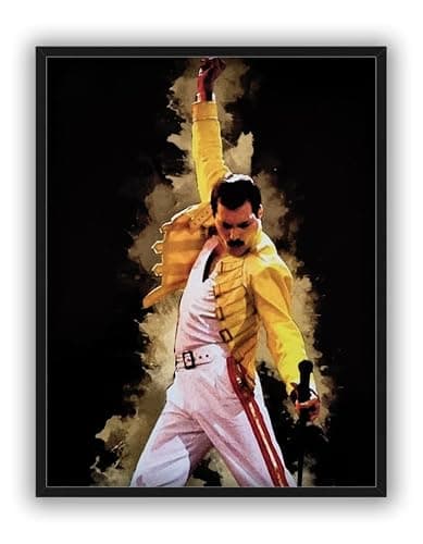 KUSTOM ART Dekoratives Wandposter Serie Sänger Freddie Prominente Mercury Live Druck auf beschichtetem Papier 40 x 30 cm ohne Rahmen thumbnail 2