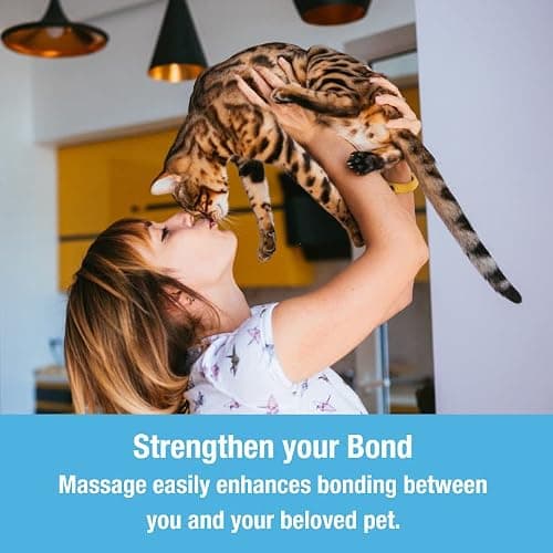 Tilcare Handheld Pet Massager for Dogs and Cats Electric Cat and Dog Massage Tool - Head and Back Scratcher for Relieving Tension, Tight Muscles and Stiffness with Four Rotating Massage Heads thumbnail 5