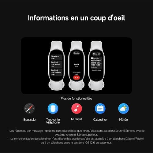 Xiaomi Smart Band 10, Montre Connectée, Boîtier alu, Suivi d'Activité, Écran AMOLED 1.72'', Autonomie 21 Jours, Charge Rapide, Suivi santé & Sommeil,150+ Sports, iOS & Android, 5 ATM, Boussole thumbnail 18
