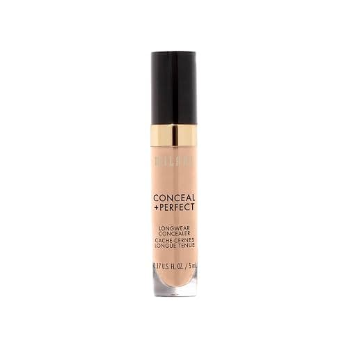 Milani Conceal + Perfect Longwear Concealer Full Coverage Infused with Hyaluronic Acid & Vitamin E, Cover Dark Circles, Blemishes & Skin Imperfections for Long-Lasting Wear - Light Beige thumbnail 7