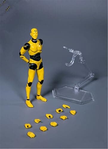 1/12 Scale Male Action Figure,6inch Flexible Yellow Testman Crash Test Dummy Action Figure Body Collection (B) thumbnail 2