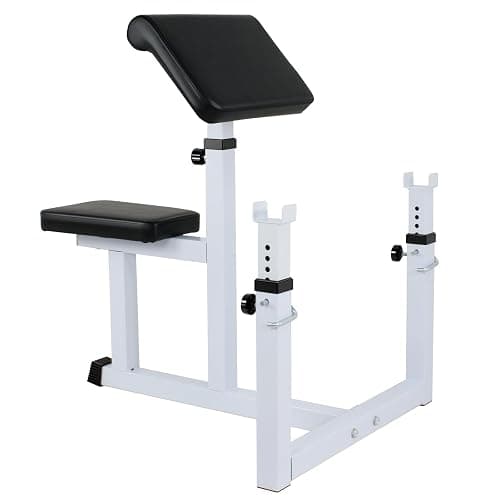 BBBuy Adjustable Arm Preacher Curl Bench Bicep Strengh Bench Seated Strenghthen Training Isolated Barbell Dumbell Biceps Station for Home Gym - Image 1