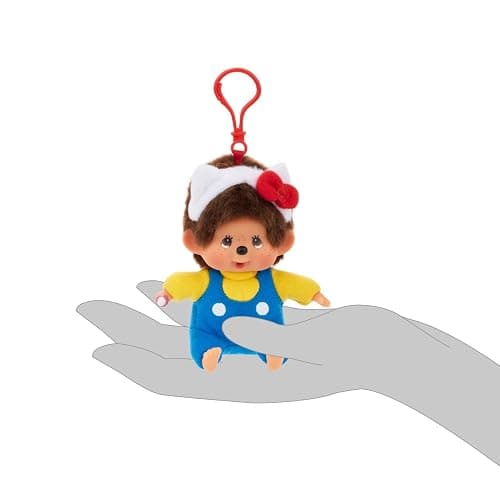 Monchhichi x Hello Kitty Costume Keychain Plush Doll - 4" Monchhichi thumbnail 5