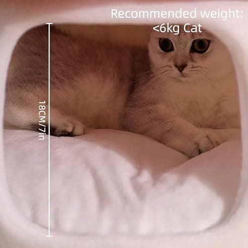Mushroom Shape Cat House Cow Shape Cats Cave Bed Semi-Enclosed Cave-Style Warm Cat House Pet Nest for Cats Small Dogs thumbnail 6