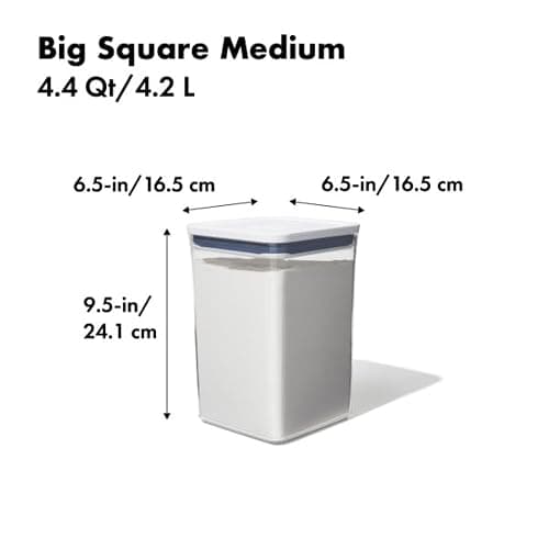 OXO, Good Grips Pop Container - 4.4 Qt/, Airtight Food Storage Containers, 142 Fl Oz thumbnail 3
