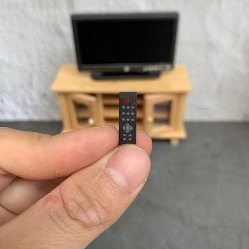 Dollhouse Decoration Accessories,1:12 Fireplace TV Miniature Furniture Room Wooden Vintage Fireplace Mini Furniture thumbnail 6