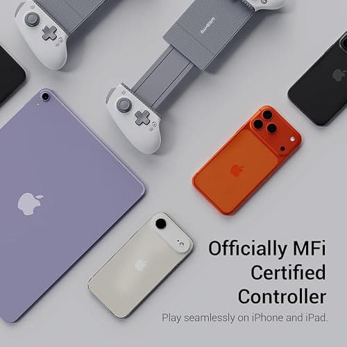 Controller GameSir G8 Plus Mfi per iPhone 15/16/17/iPad Mini e Android, gamepad per iPad con stick/trigger Hall Effect, due pulsanti posteriori, per giocare a Genshin Impact, PUBG Mobile, Minecraft thumbnail 7