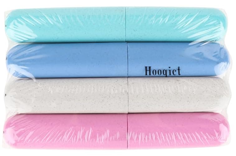Hooqict 4 Pack Travel Toothbrush Case Portable Travel Toothbrush Holder Plastic Toothbrush Container Protector Cover for Traveling, Camping, Home, School, Business thumbnail 7